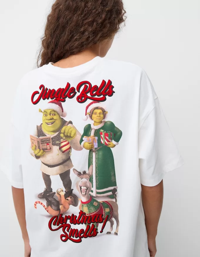 Tricou cu mânecă scurtă cu imprimeu Shrek Tricou cu mânecă scurtă cu imprimeu Shrek