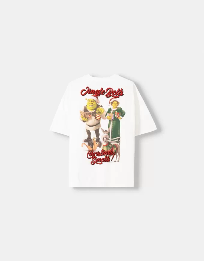 Tricou cu mânecă scurtă cu imprimeu Shrek Tricou cu mânecă scurtă cu imprimeu Shrek