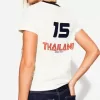 Tricou cu maneca scurta cu imprimeu contrastant Tricou cu maneca scurta cu imprimeu contrastant
