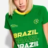 Tricou cu maneca scurta cu imprimeu contrastant Tricou cu maneca scurta cu imprimeu contrastant