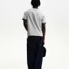 Tricou cu maneca scurta cu imprimeu contrastant Tricou cu maneca scurta cu imprimeu contrastant