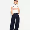 Tricou cu maneca scurta cu imprimeu contrastant Tricou cu maneca scurta cu imprimeu contrastant