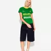 Tricou cu maneca scurta cu imprimeu contrastant Tricou cu maneca scurta cu imprimeu contrastant