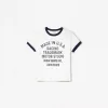 Tricou cu maneca scurta cu imprimeu contrastant Tricou cu maneca scurta cu imprimeu contrastant