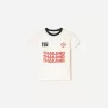 Tricou cu maneca scurta cu imprimeu contrastant Tricou cu maneca scurta cu imprimeu contrastant