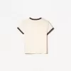 Tricou cu maneca scurta cu imprimeu contrastant Tricou cu maneca scurta cu imprimeu contrastant