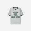 Tricou cu maneca scurta cu imprimeu contrastant Tricou cu maneca scurta cu imprimeu contrastant