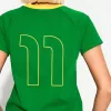 Tricou cu maneca scurta cu imprimeu contrastant Tricou cu maneca scurta cu imprimeu contrastant