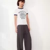 Tricou cu maneca scurta cu imprimeu contrastant Tricou cu maneca scurta cu imprimeu contrastant