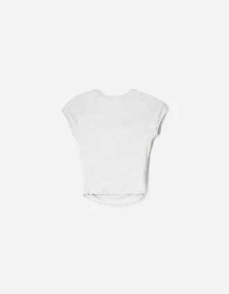 Tricou cu mânecă scurtă cu încrețire laterală