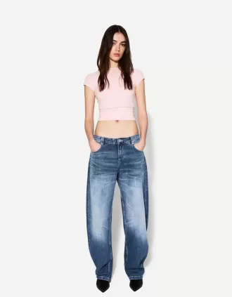 Tricou cu mânecă scurtă cu încrețire laterală
