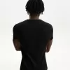 Tricou cu mânecă scurtă cu nervuri Tricou cu mânecă scurtă cu nervuri