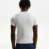 Tricou cu mânecă scurtă cu nervuri Tricou cu mânecă scurtă cu nervuri