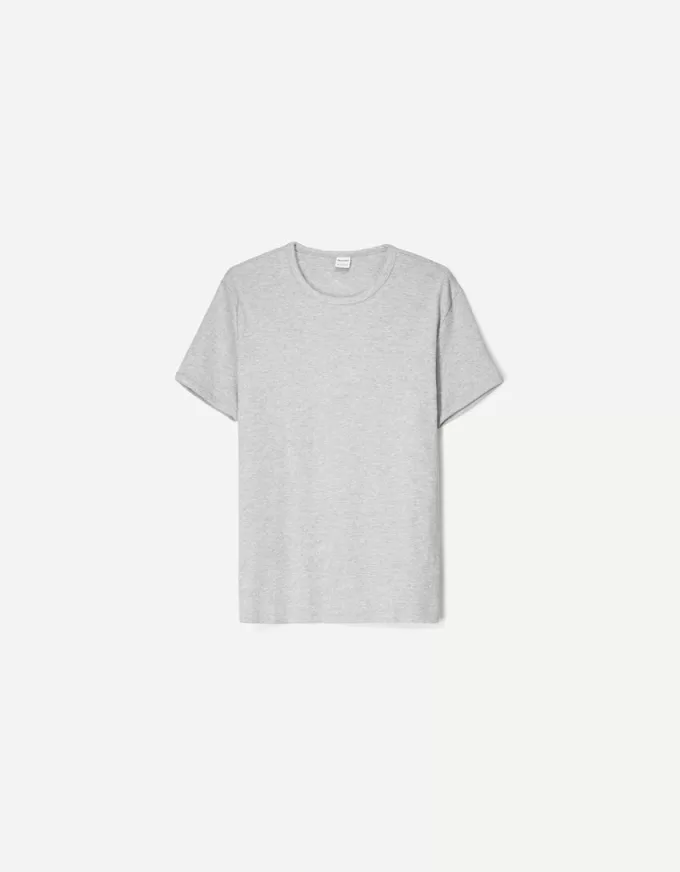 Tricou cu mânecă scurtă cu nervuri Tricou cu mânecă scurtă cu nervuri