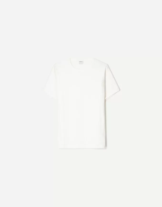 Tricou cu mânecă scurtă cu nervuri Tricou cu mânecă scurtă cu nervuri