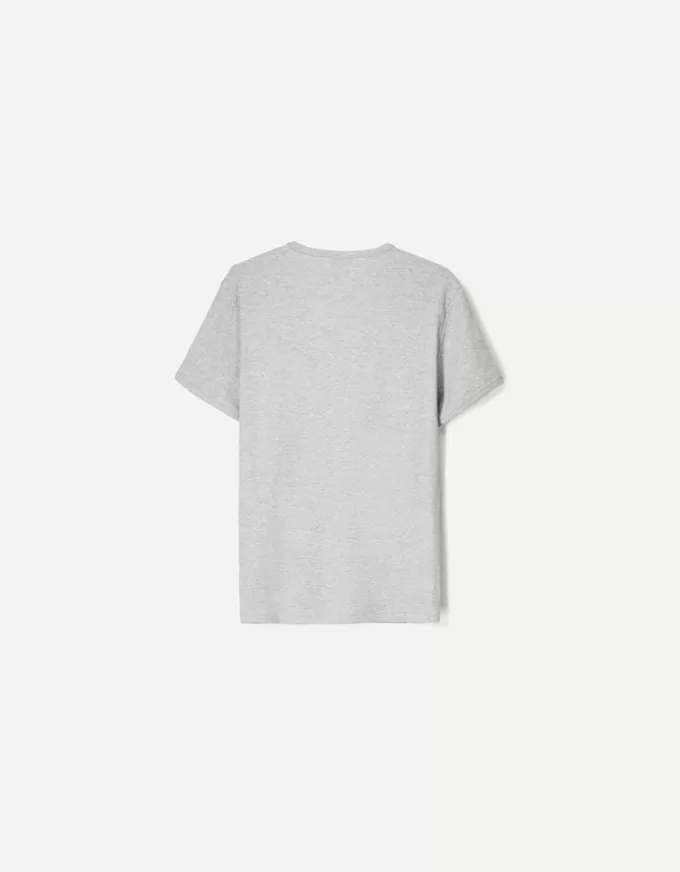 Tricou cu mânecă scurtă cu nervuri Tricou cu mânecă scurtă cu nervuri