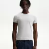 Tricou cu mânecă scurtă cu nervuri Tricou cu mânecă scurtă cu nervuri