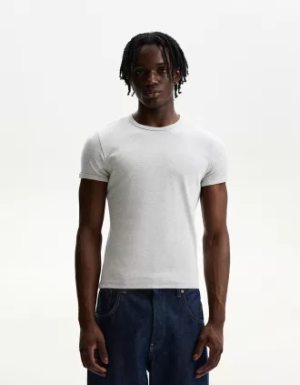 Tricou cu mânecă scurtă cu nervuri