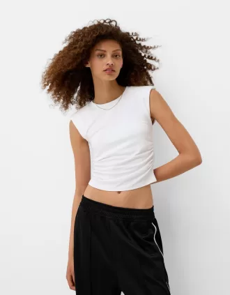 Tricou cu maneca scurta cu umeri