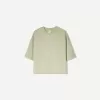 Tricou cu mânecă scurtă, din bumbac greu, în formă boxy Tricou cu mânecă scurtă, din bumbac greu, în formă boxy