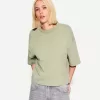 Tricou cu mânecă scurtă, din bumbac greu, în formă boxy Tricou cu mânecă scurtă, din bumbac greu, în formă boxy