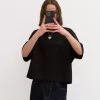 Tricou cu mânecă scurtă, din bumbac greu, în formă boxy Tricou cu mânecă scurtă, din bumbac greu, în formă boxy