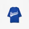 Tricou cu mânecă scurtă din plasă cu imprimeu sportiv
