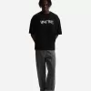 Tricou cu mânecă scurtă foarte largi, cu imprimeu