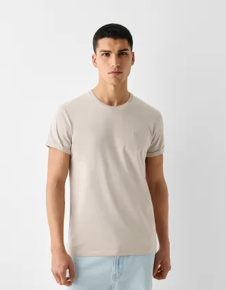 Tricou cu mânecă scurtă în formă musculară