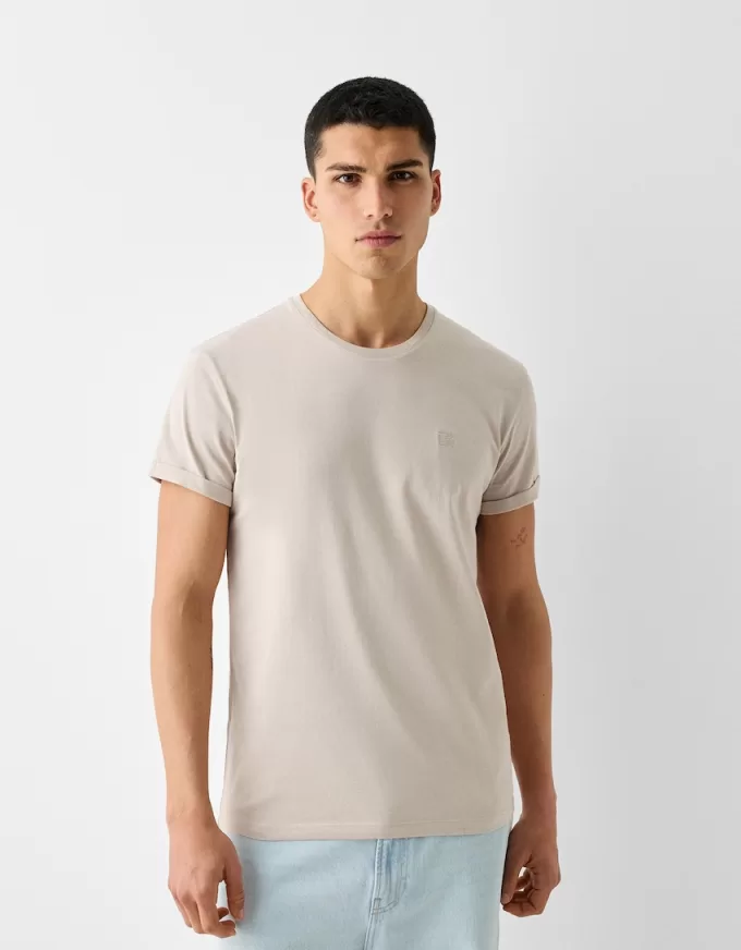 Tricou cu mânecă scurtă în formă musculară Tricou cu mânecă scurtă în formă musculară