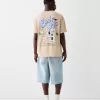 Tricou cu mânecă scurtă, tip boxy, imprimat Tricou cu mânecă scurtă, tip boxy, imprimat