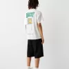 Tricou cu mânecă scurtă, tip boxy, imprimat Tricou cu mânecă scurtă, tip boxy, imprimat