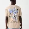 Tricou cu mânecă scurtă, tip boxy, imprimat Tricou cu mânecă scurtă, tip boxy, imprimat