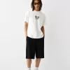 Tricou cu mânecă scurtă, tip boxy, imprimat Tricou cu mânecă scurtă, tip boxy, imprimat
