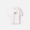 Tricou cu mânecă scurtă, tip boxy, imprimat Tricou cu mânecă scurtă, tip boxy, imprimat