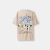 Tricou cu mânecă scurtă, tip boxy, imprimat Tricou cu mânecă scurtă, tip boxy, imprimat