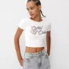 Tricou cu spatele deschis cu strasuri Tricou cu spatele deschis cu strasuri