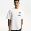 Tricou de pluș cu mânecă scurtă imprimat Tricou de pluș cu mânecă scurtă imprimat