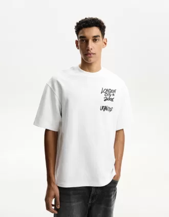Tricou de pluș cu mânecă scurtă imprimat