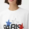 Tricou decupat Paris cu mânecă scurtă Tricou decupat Paris cu mânecă scurtă