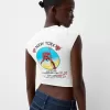 Tricou decupat cu mânecă scurtă Iron Maiden Tricou decupat cu mânecă scurtă Iron Maiden