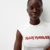Tricou decupat cu mânecă scurtă Iron Maiden Tricou decupat cu mânecă scurtă Iron Maiden
