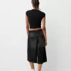Tricou decupat cu mânecă scurtă, cu imprimeu Tricou decupat cu mânecă scurtă, cu imprimeu