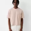 Tricou decupat cu mânecă scurtă, cu talie boxy Tricou decupat cu mânecă scurtă, cu talie boxy