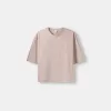 Tricou decupat cu mânecă scurtă, cu talie boxy Tricou decupat cu mânecă scurtă, cu talie boxy