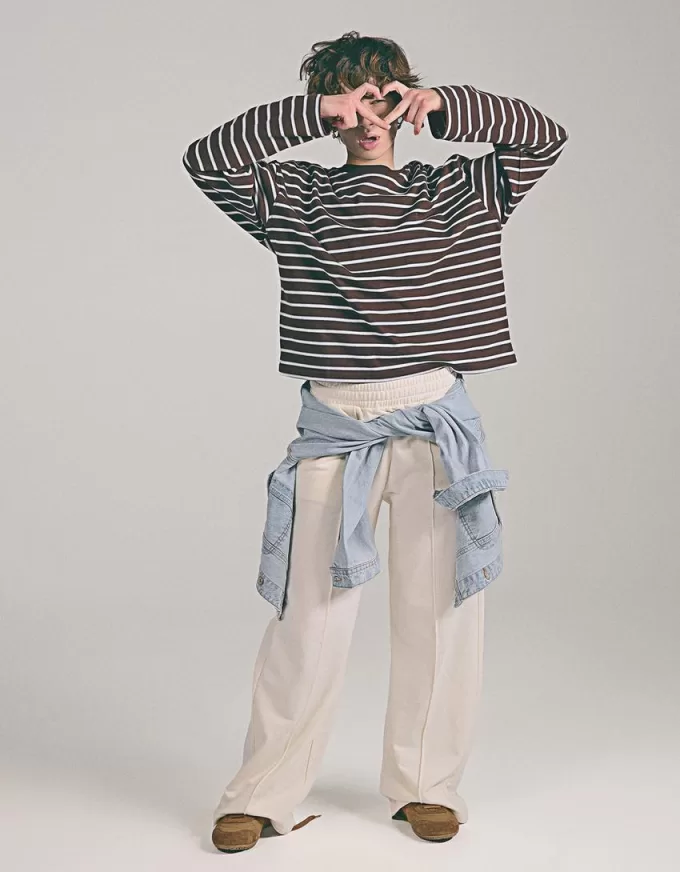 Tricou din bumbac cu maneca lunga Tricou din bumbac cu maneca lunga