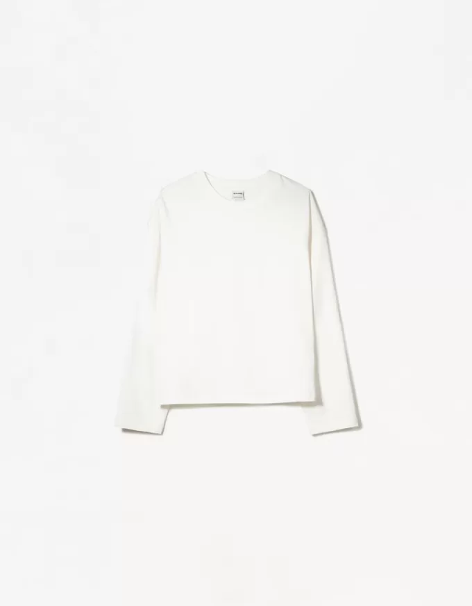 Tricou din bumbac cu maneca lunga Tricou din bumbac cu maneca lunga