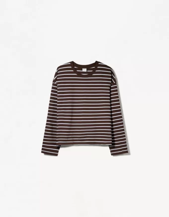 Tricou din bumbac cu maneca lunga Tricou din bumbac cu maneca lunga