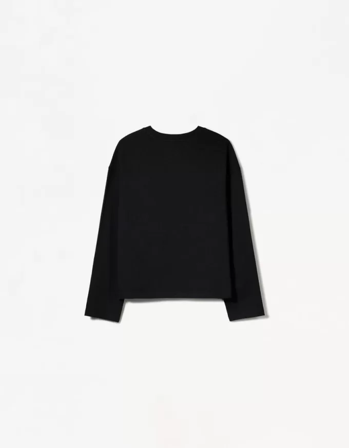 Tricou din bumbac cu maneca lunga Tricou din bumbac cu maneca lunga
