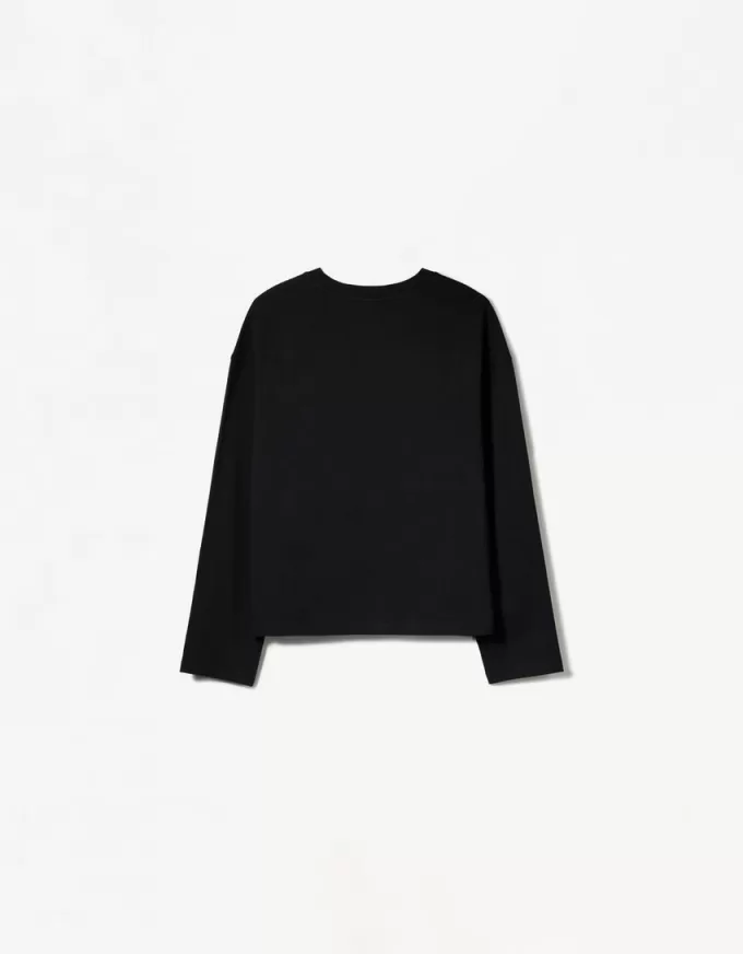 Tricou din bumbac cu maneca lunga Tricou din bumbac cu maneca lunga